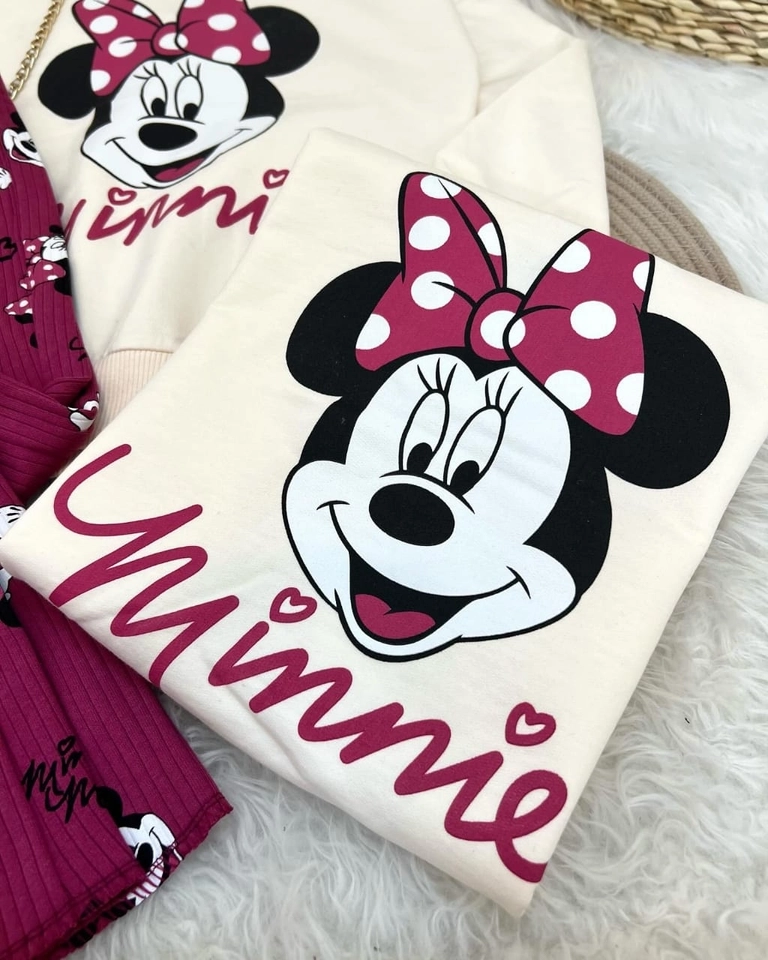 Conjunto Minnie Laço Vinho  - 2