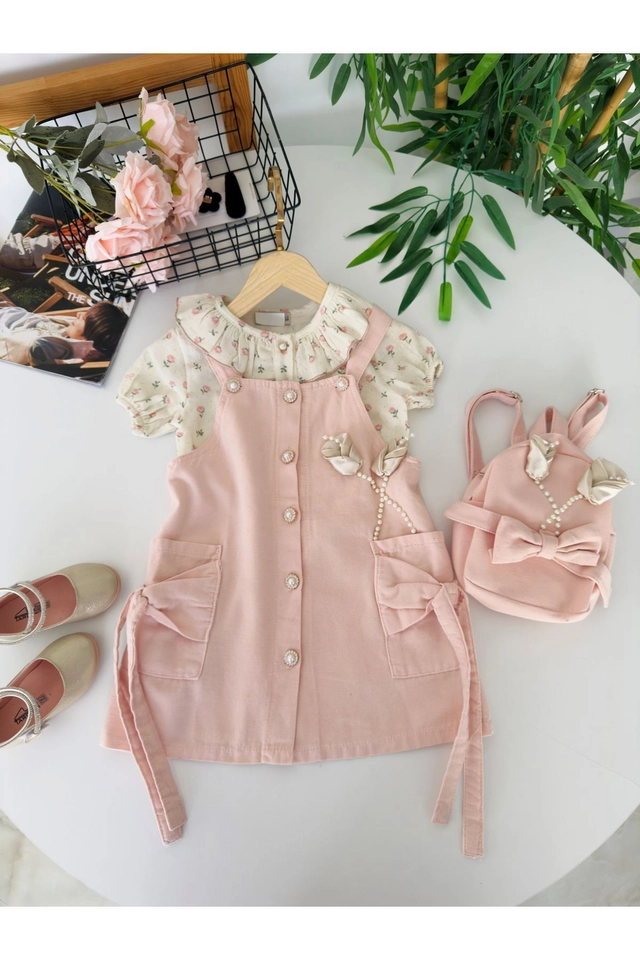 Kit vestido floral+ bolsa 