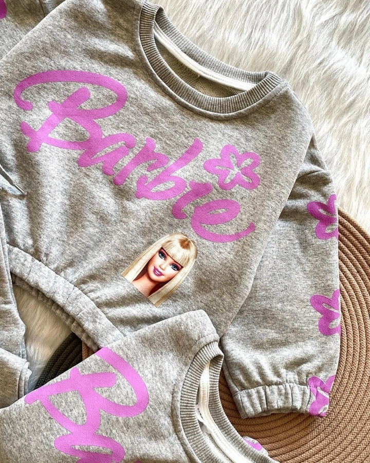 Conjunto Moletom Barbie Cinza  - 3