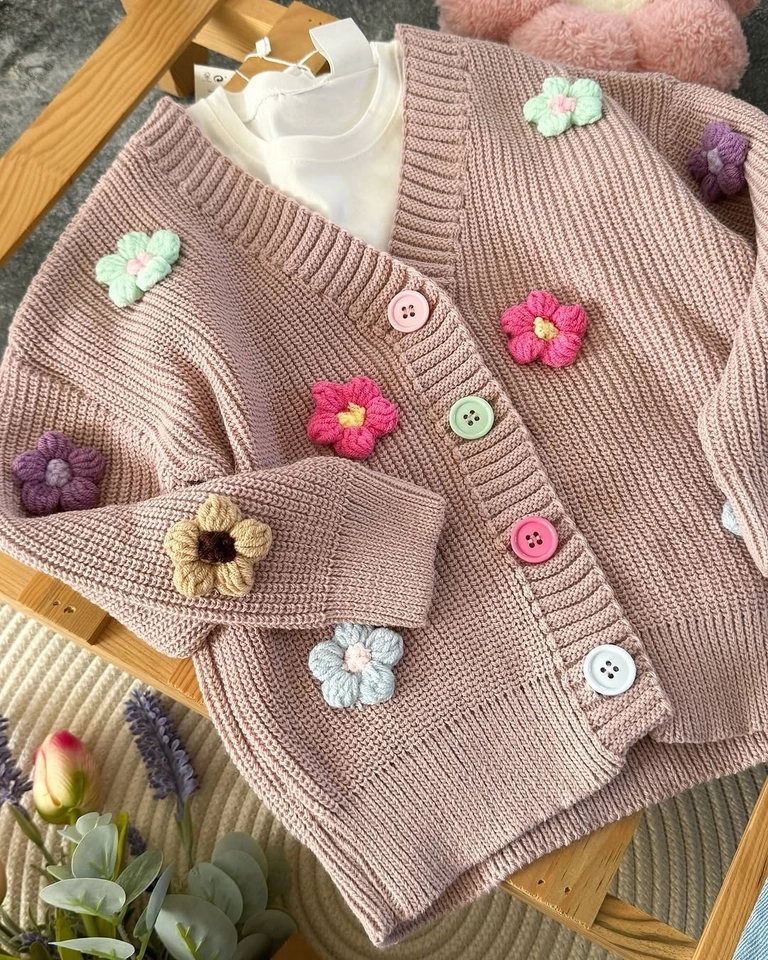 Conjunto Tricot Flor - 4