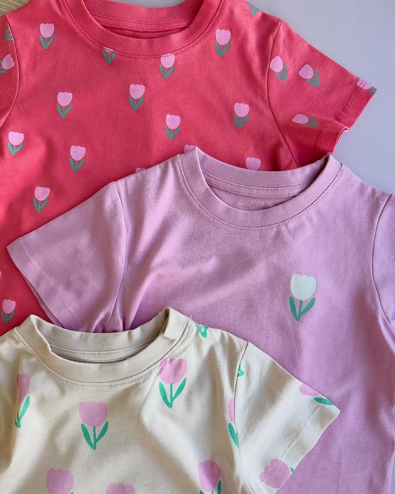 Kit 3 Blusas Cropped Rosas - 3