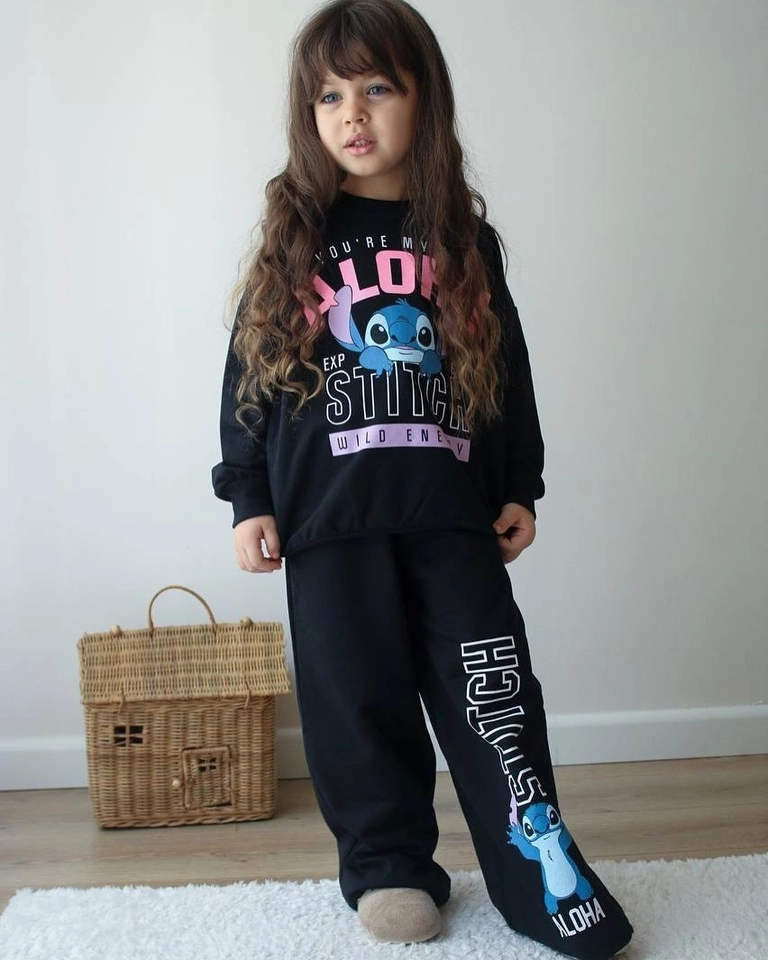Conjunto Moletom Stitch Black  - 2