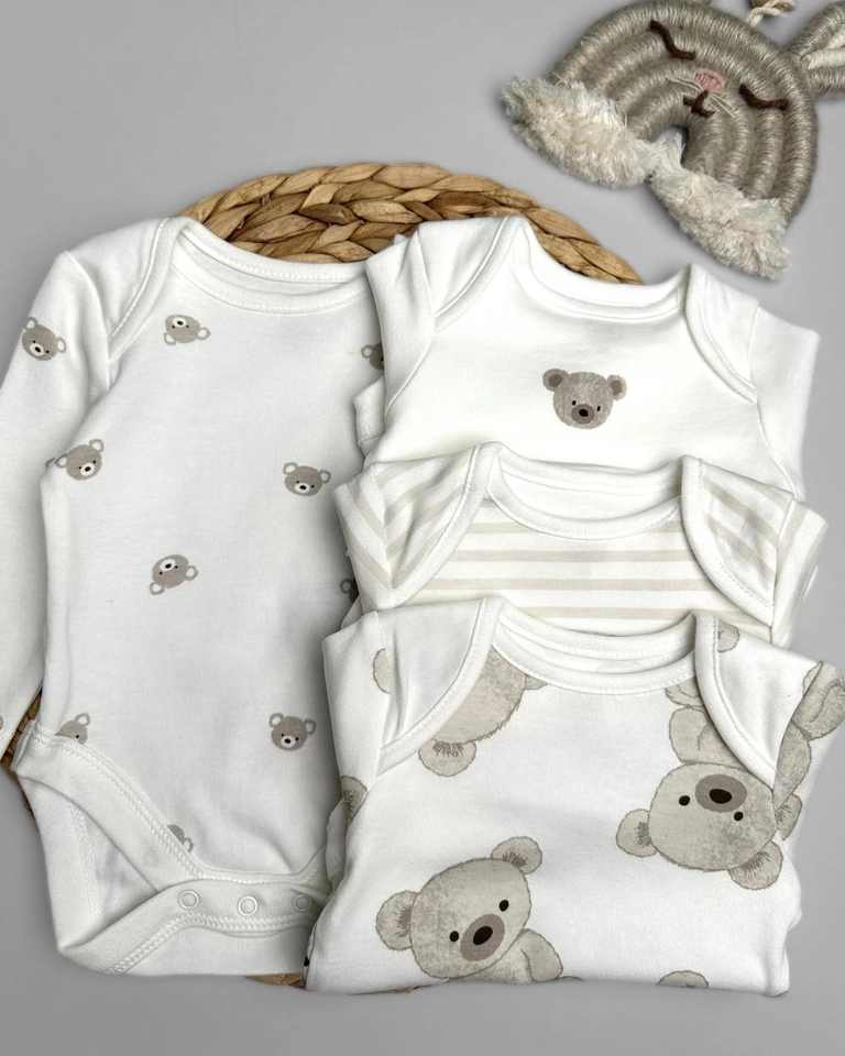 Kit 4 body bebe ursinho  - 3