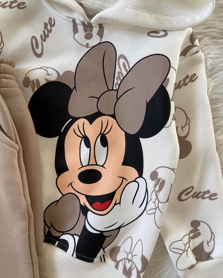 Conjunto moletom Minnie bege - 3