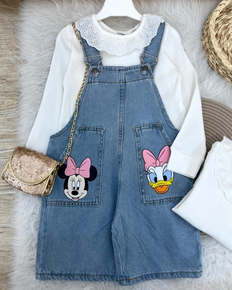 Conjunto Jardineira Minnie e Margarida  - 1