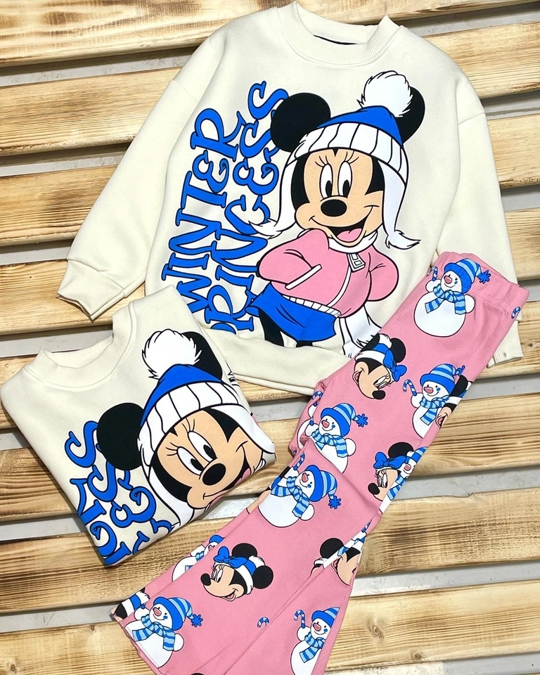 Conjunto Moletom Minnie Da Neve - 1