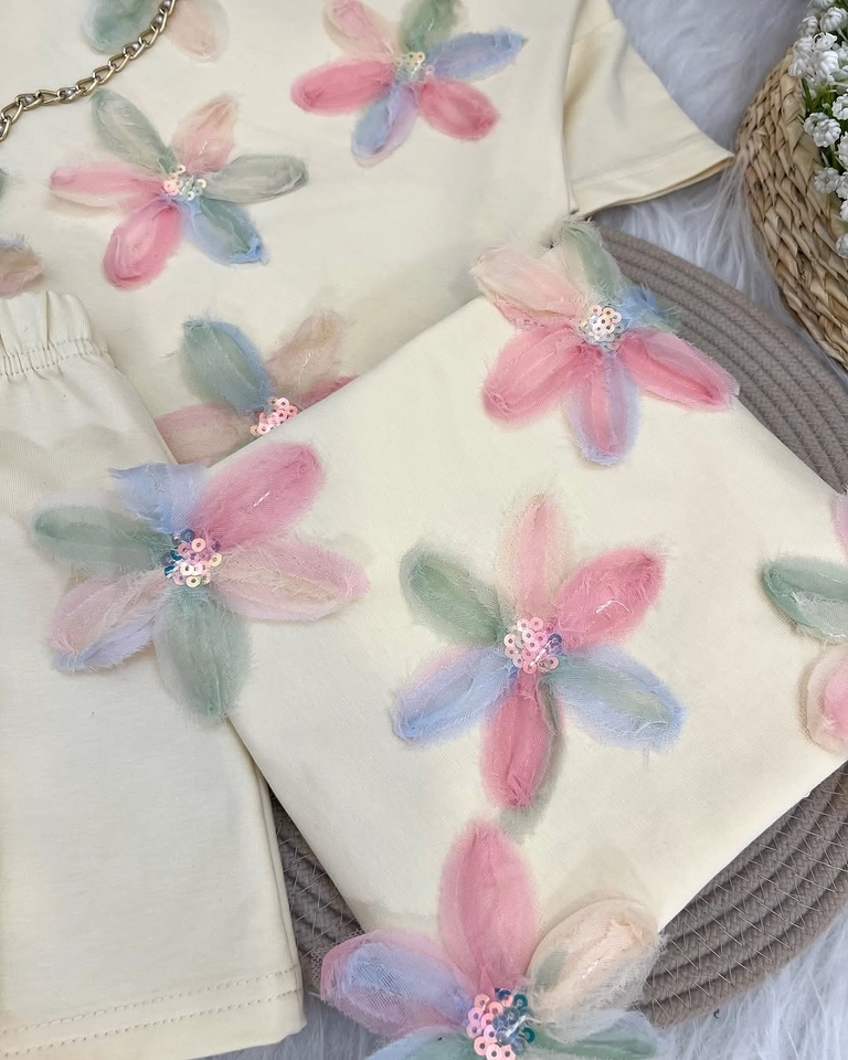 Conjunto Flor de Aquarela  - 5