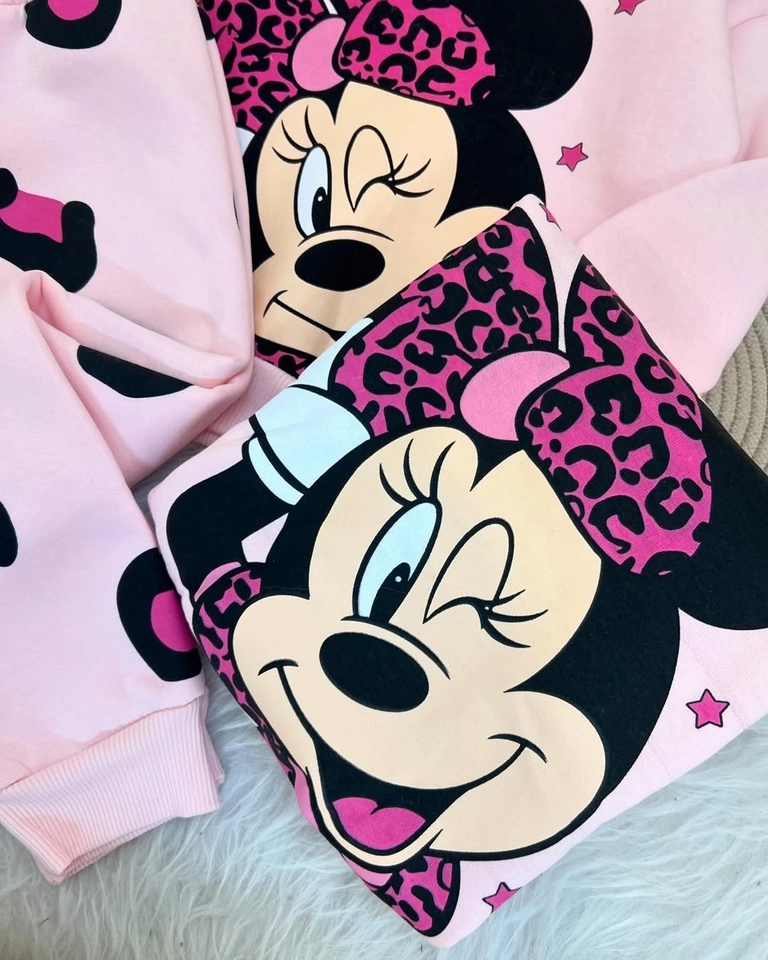 Conjunto Moletom Minnie Rosa  - 2