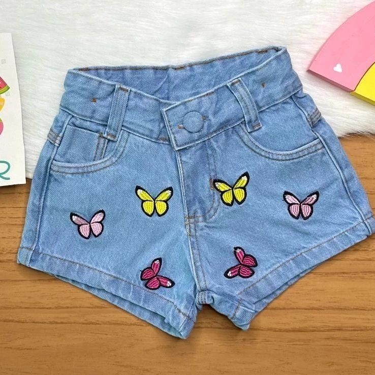 Short Jeans Borboletas