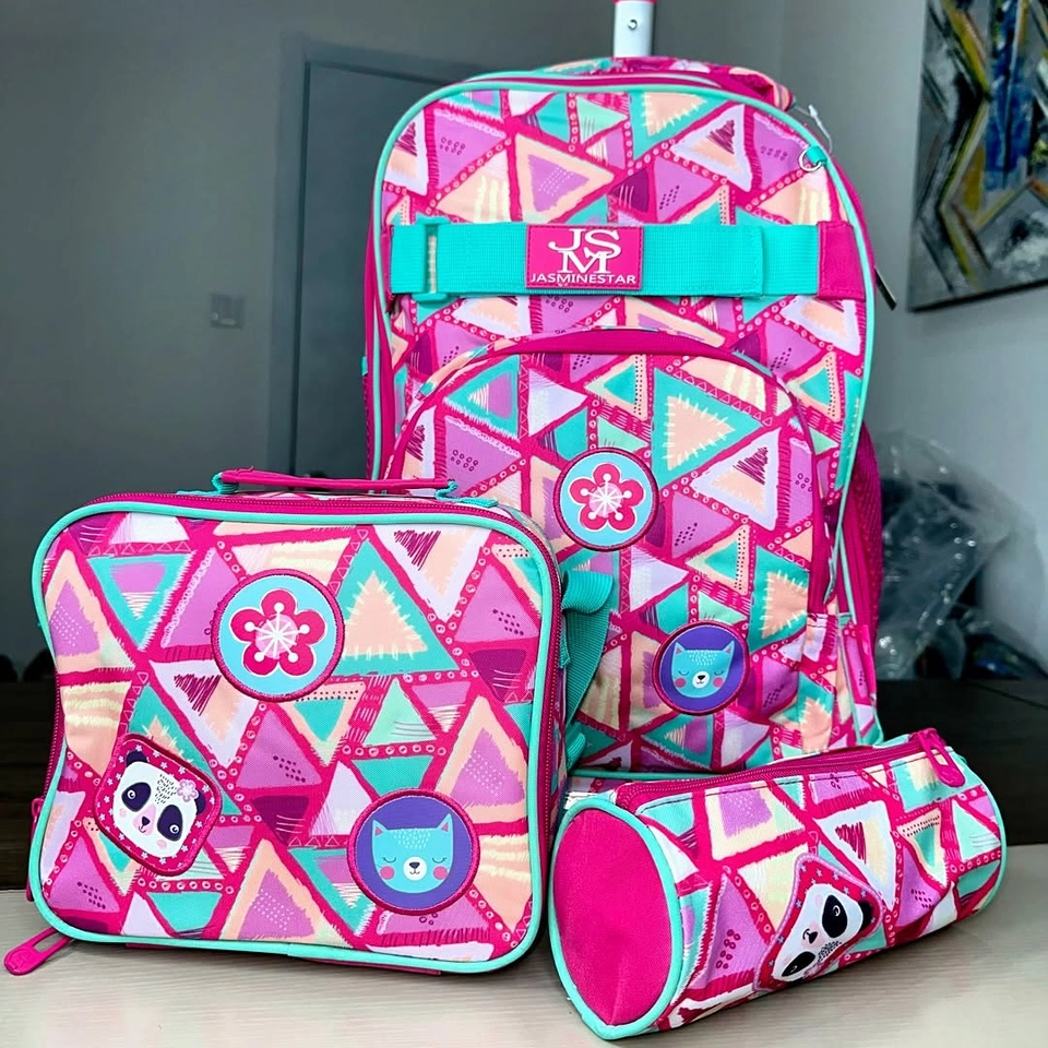 Kit mochila escolar 3 peças Panda - 1