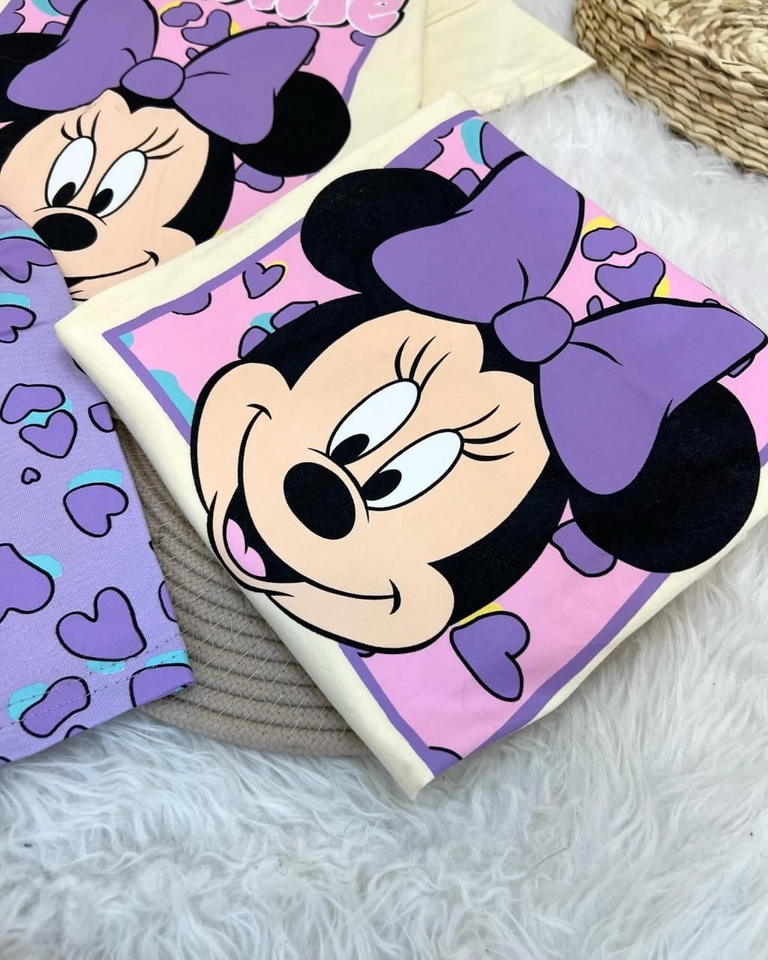 Conjunto Verão Minnie Coração Lilás  - 2