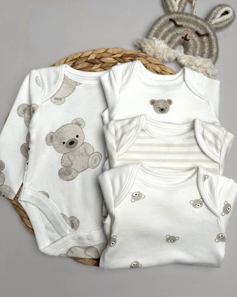 Kit 4 body bebe ursinho  - 2