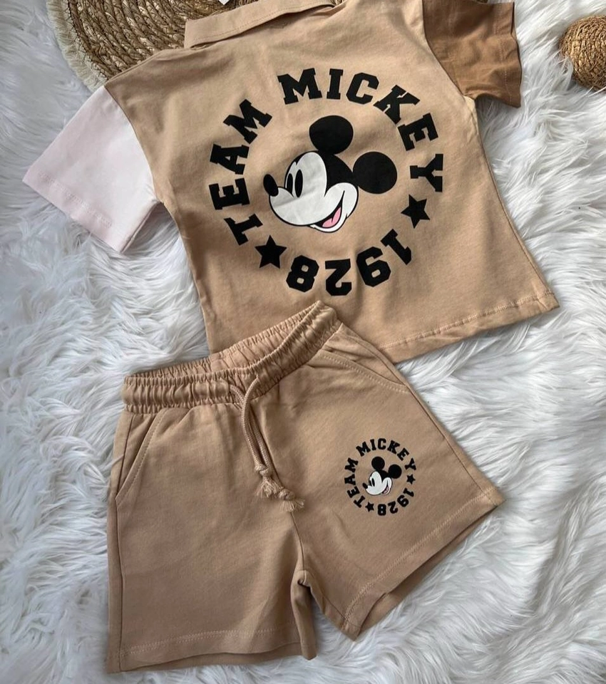 Conjunto verão Mickey Bege - 2