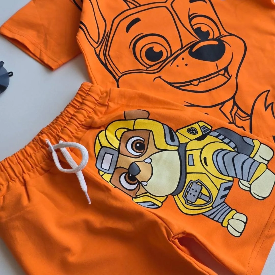 Conjunto verão patrulha canina laranja  - 2