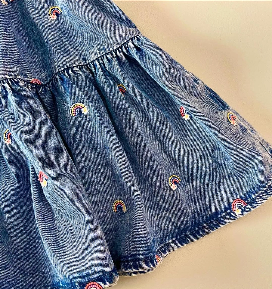 Vestido jeans Arco-íris  - 2
