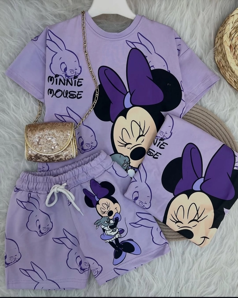 Conjunto Verão Minnie Lilás  - 1