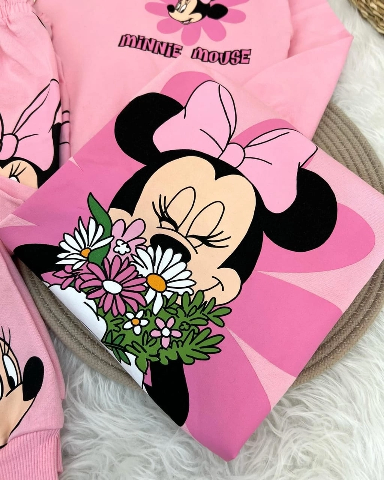 Conjunto Moletom Minnie Buquê de Flores  - 2