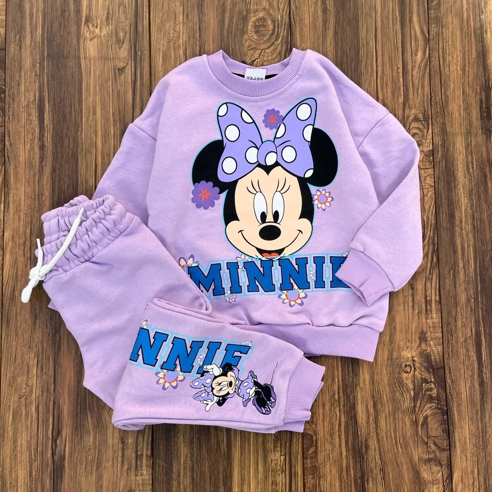 Conjunto Moletom Minnie Lilás  - 1
