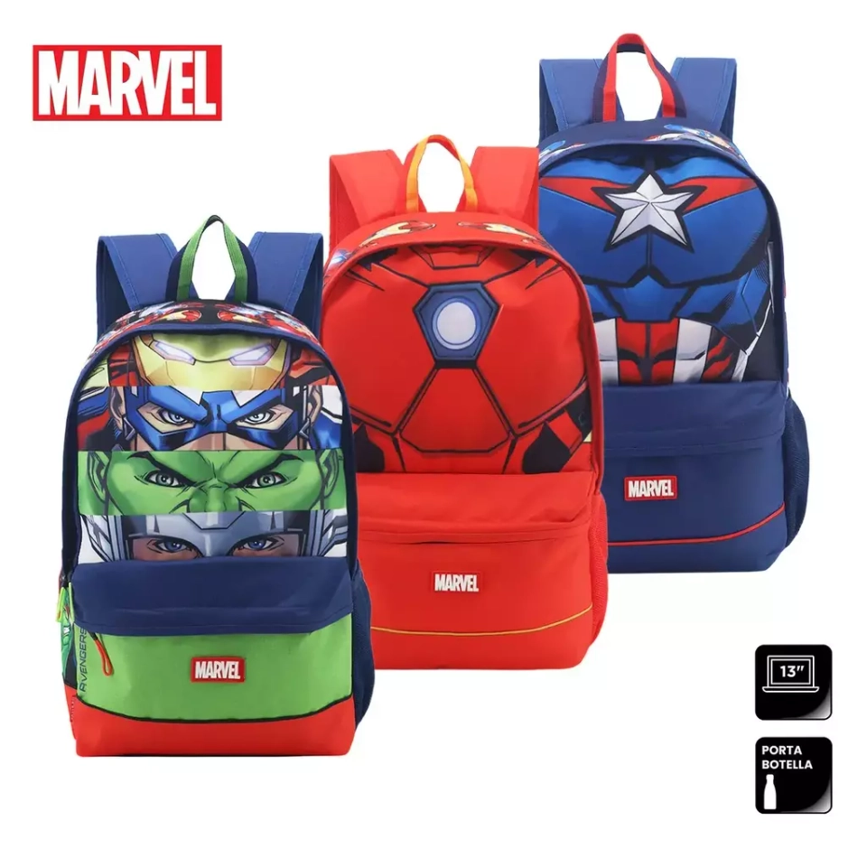 Mochila escolar super heróis  - 1