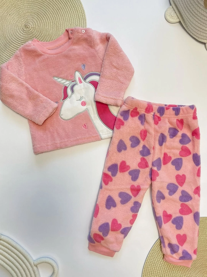 Pijama fleece unicórnio 