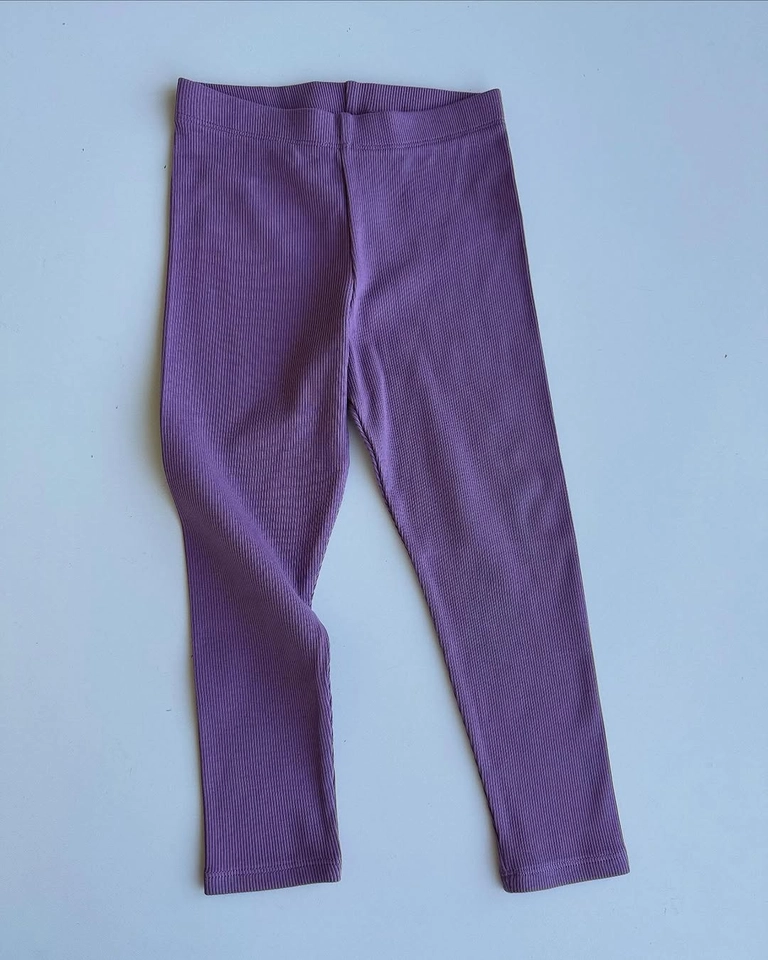 Kit 5 calças legging canelada - 6