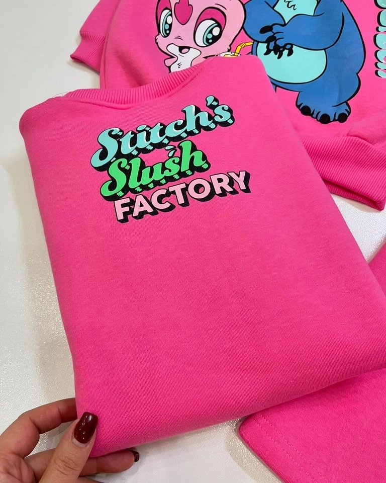 Conjunto Moletom Stitch Pink - 4