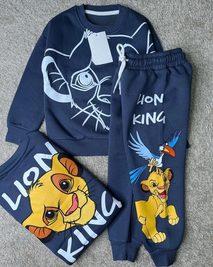 Conjunto Moletom Rei Leão Azul  - 1