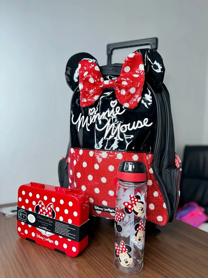 Kit mochila escolar 3 peças Minnie  - 1