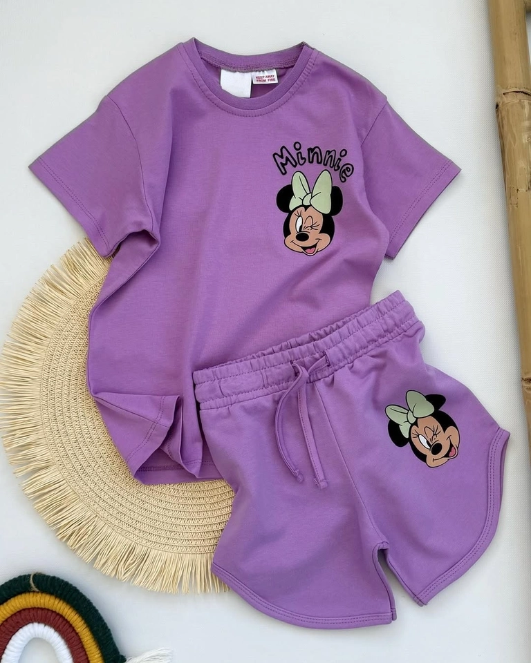 Conjunto Verão Minnie Roxo - 1