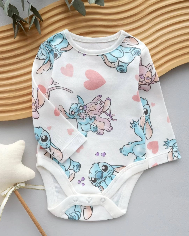 Kit 4 body manga longa Stitch  - 2
