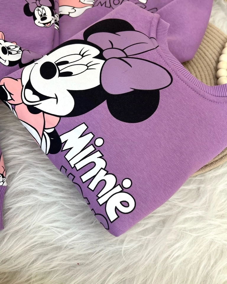 Conjunto Moletom Minnie Lilás  - 3