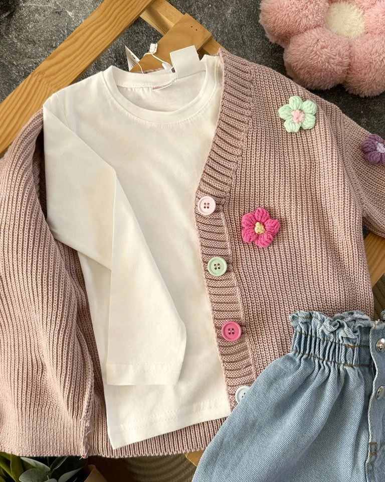 Conjunto Tricot Flor - 5