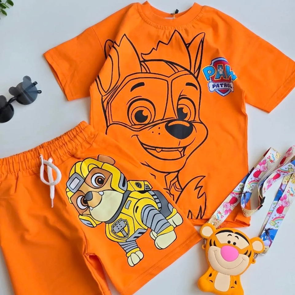 Conjunto verão patrulha canina laranja  - 1