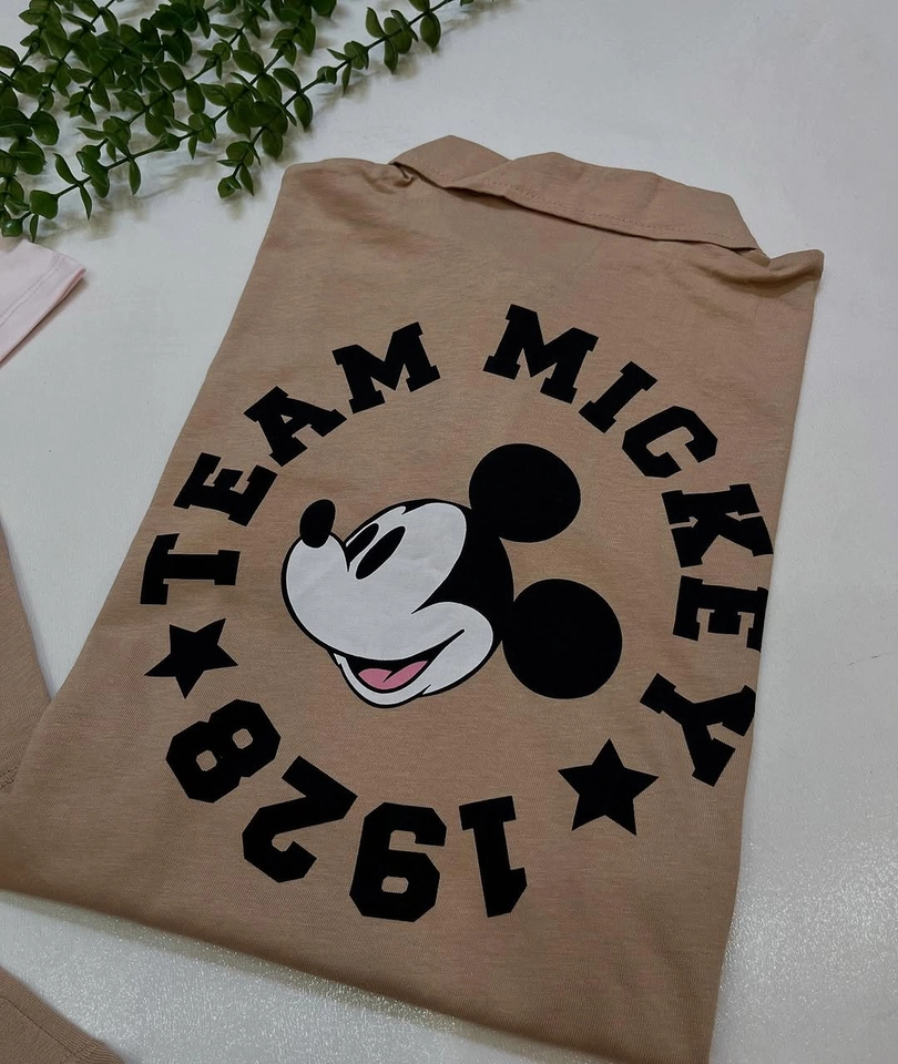 Conjunto verão Mickey Bege - 7