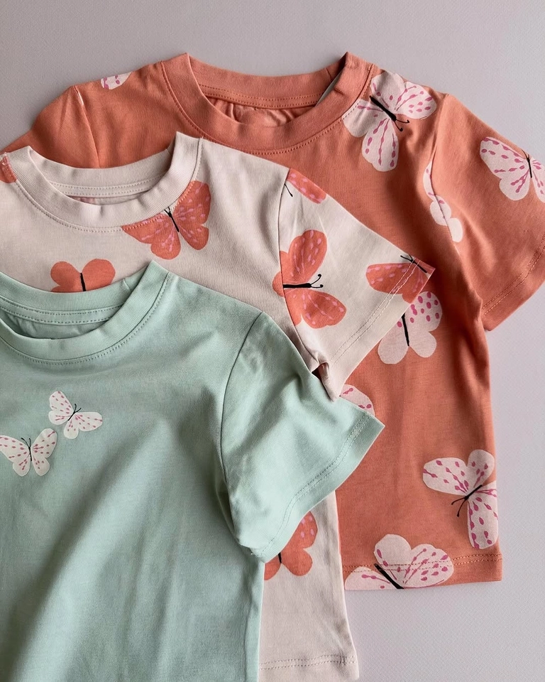 Kit 3 Blusas Cropped Borboletas - 2