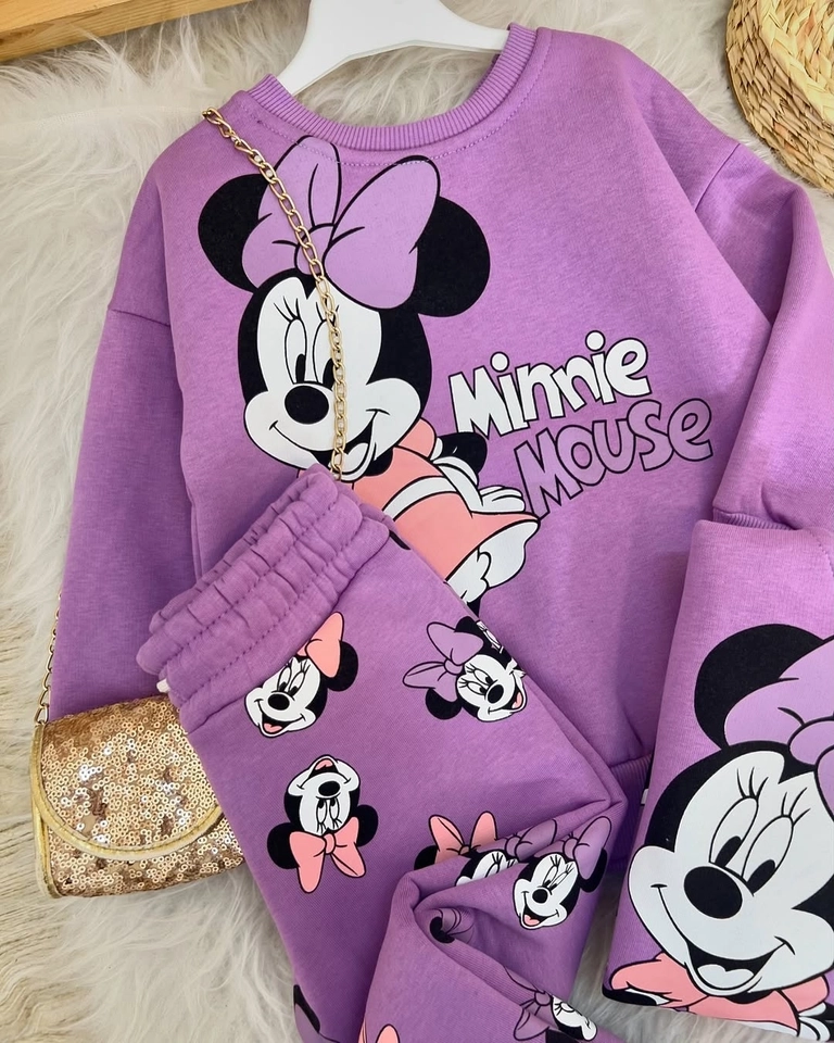 Conjunto Moletom Minnie Lilás  - 2