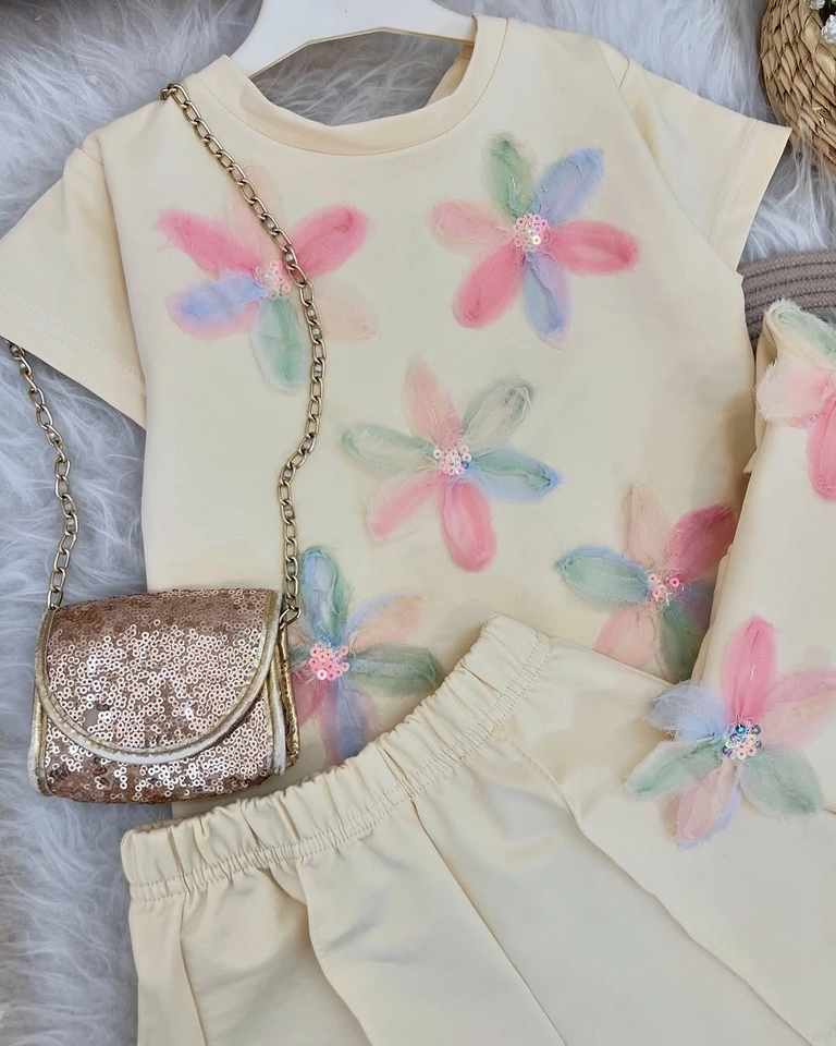 Conjunto Flor de Aquarela  - 6