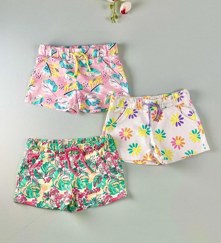 Kit com 3 Shortinhos