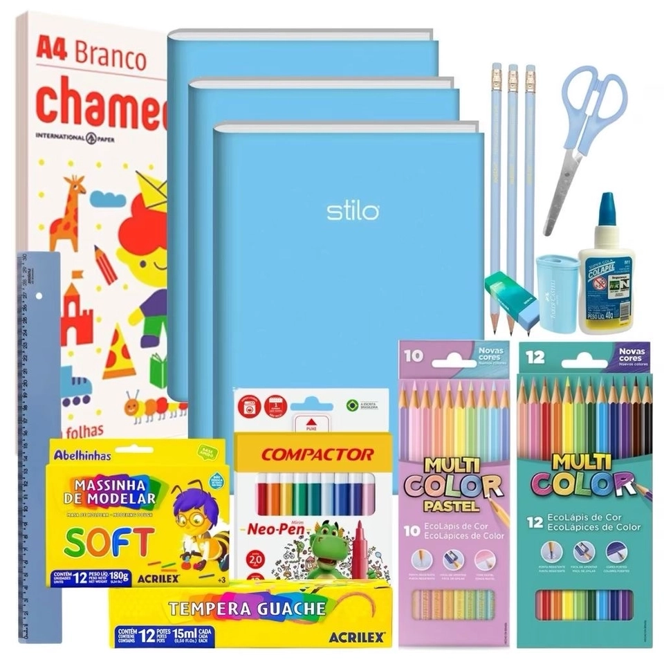 Kit escolar 70 itens - 3