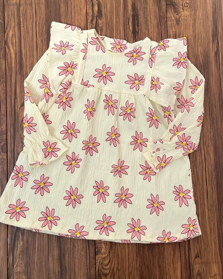 Vestido Margarida Rosa  - 3