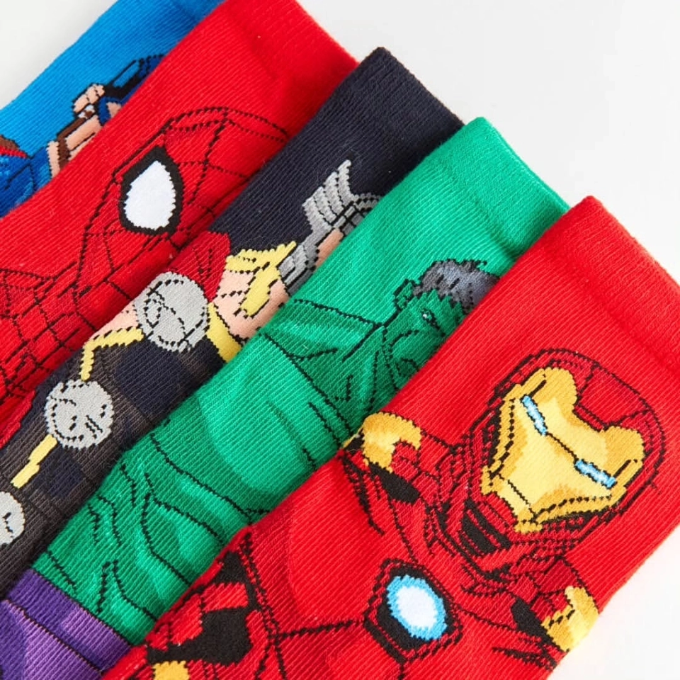 Kit 5 Meias Marvel  - 2