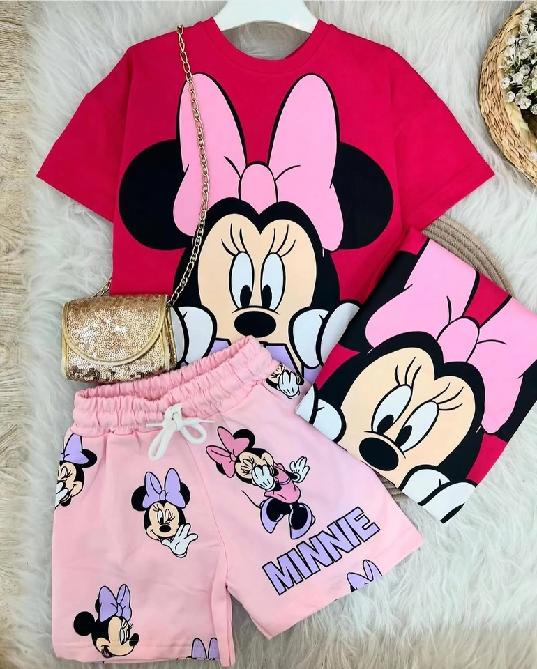 Conjunto verão Minnie rosa - 1