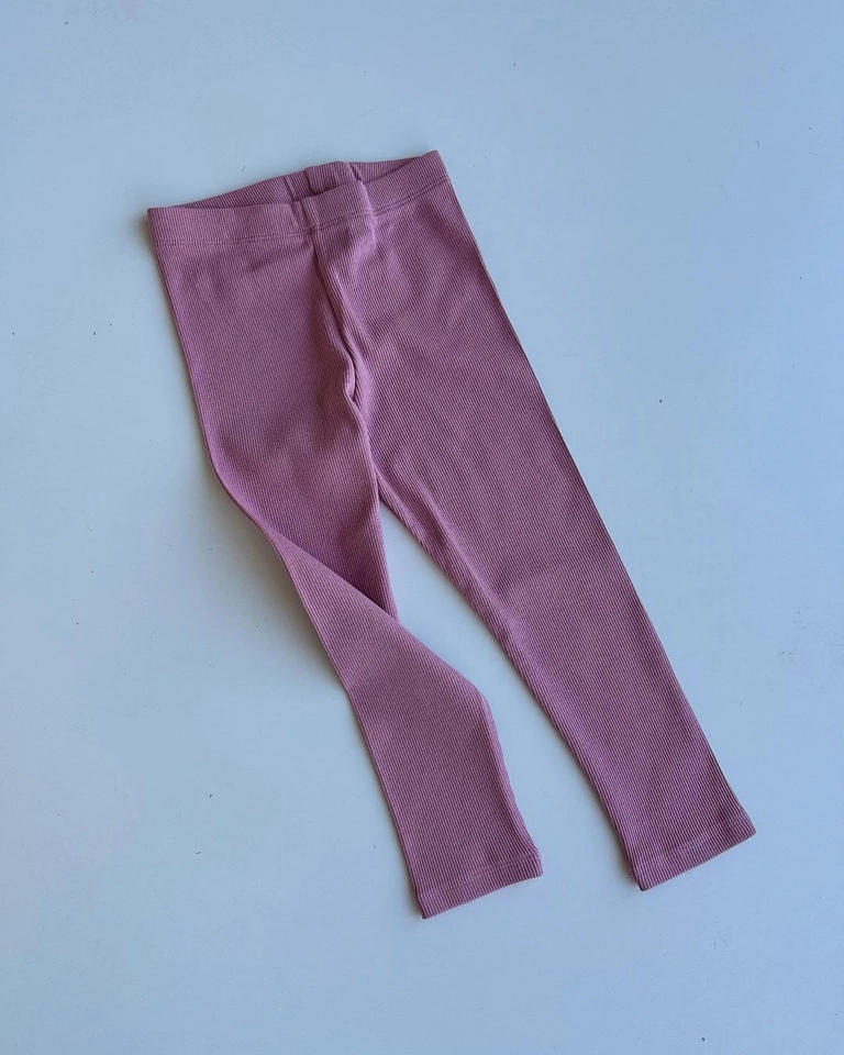 Kit 5 calças legging canelada - 4