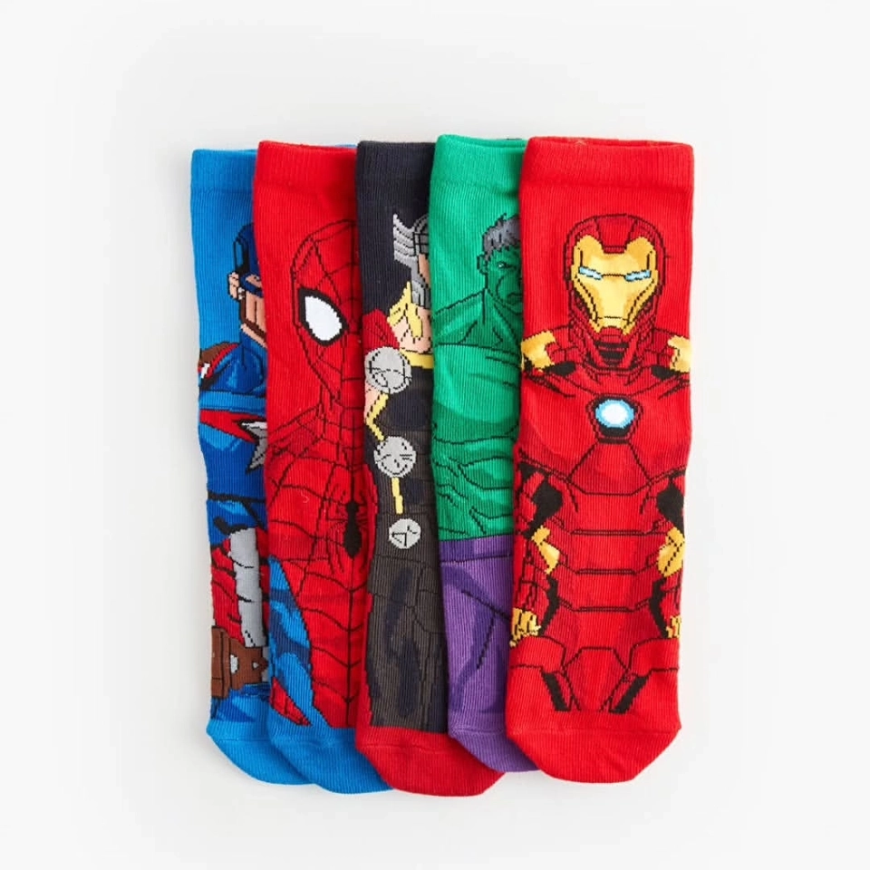Kit 5 Meias Marvel  - 1