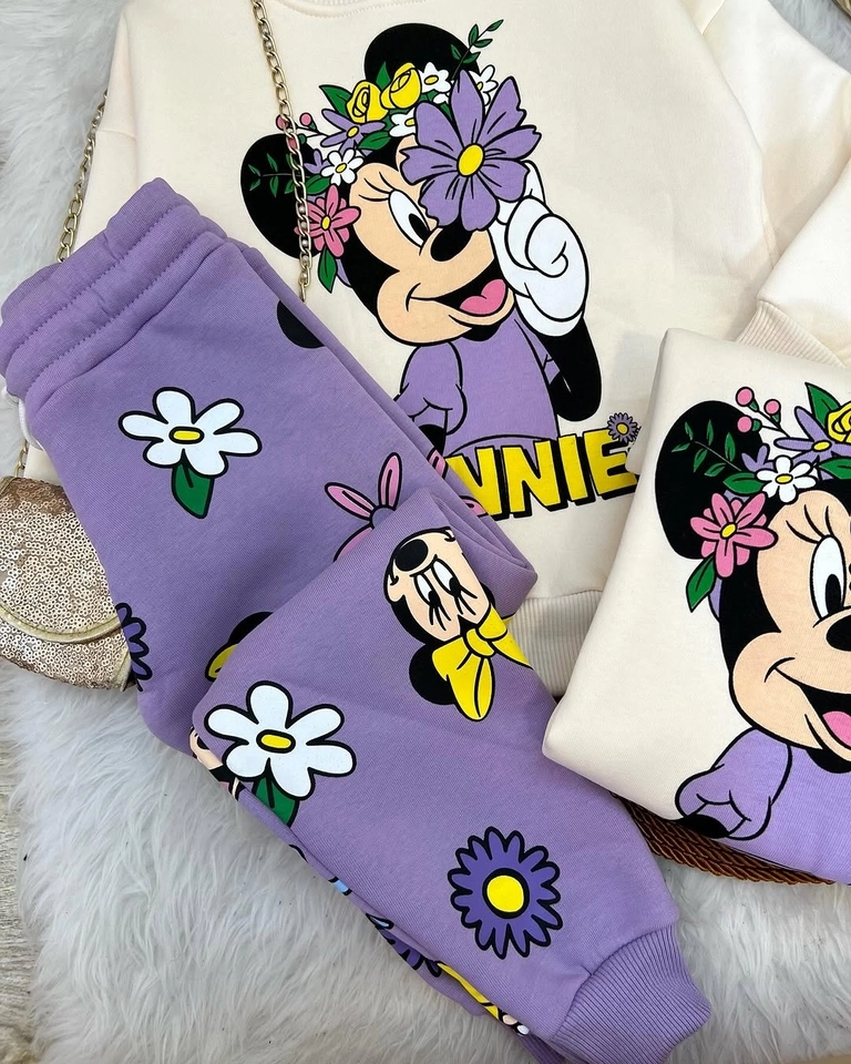 Conjunto Moletom Minnie Lilás  - 2
