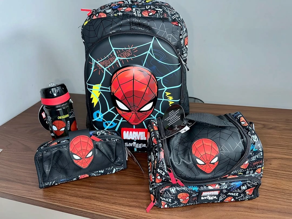 Kit mochila escolar 4 peças homem aranha  - 1