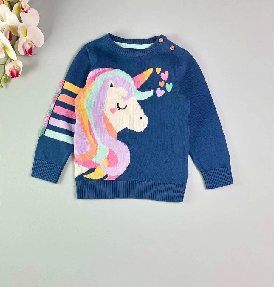 Blusa manga longa Tricô unicórnio  - 1