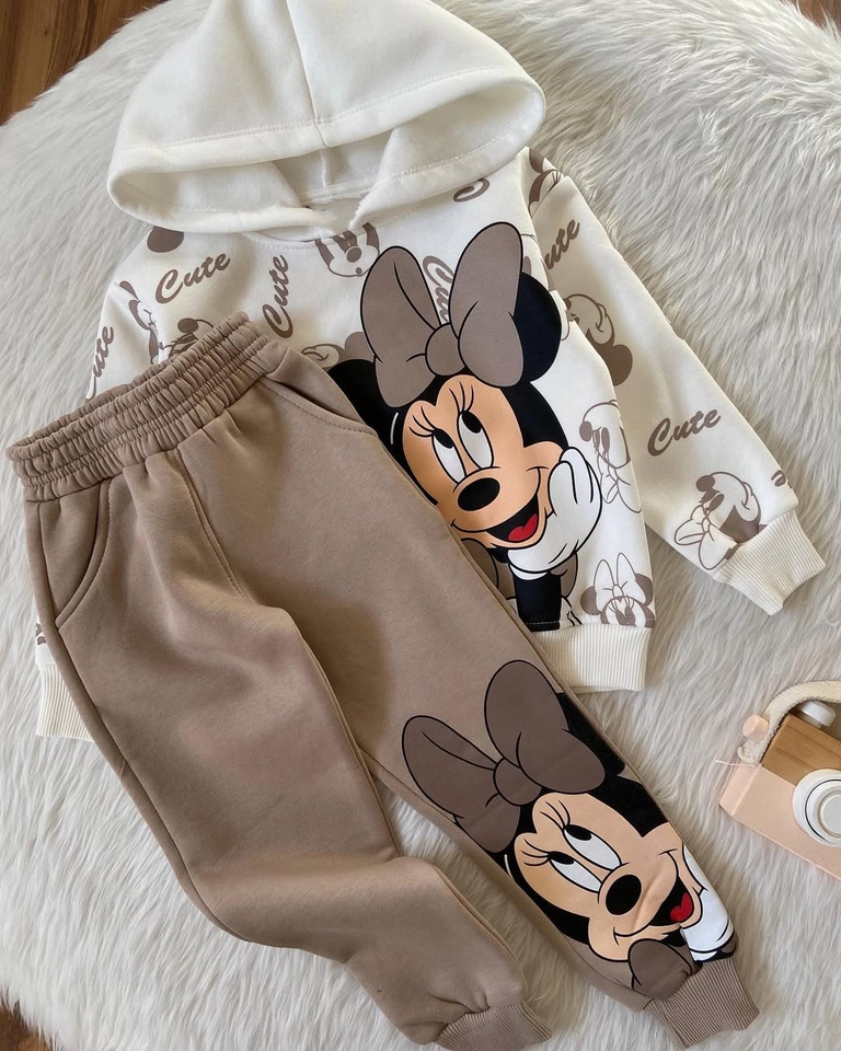 Conjunto moletom Minnie bege - 2