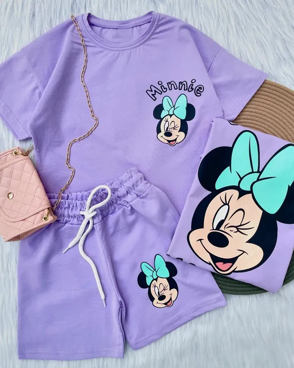 Conjunto Minnie lilás 