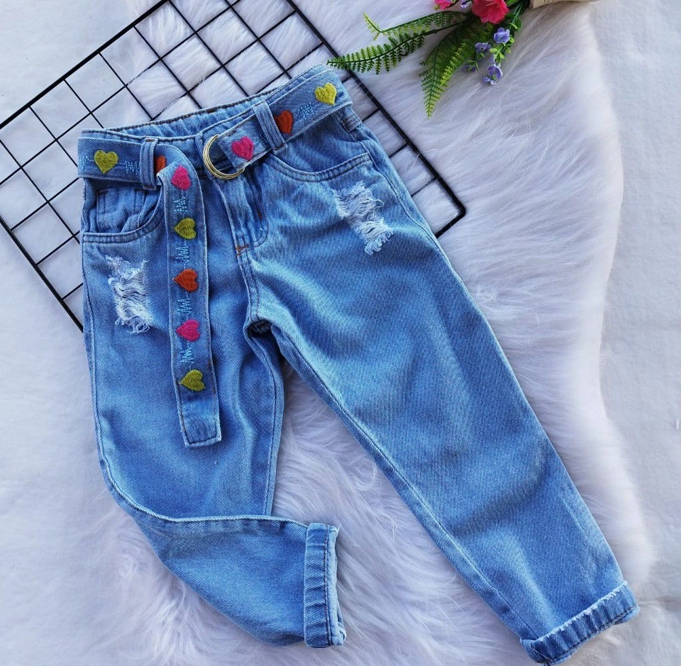 Calça Jeans Corações  - 2